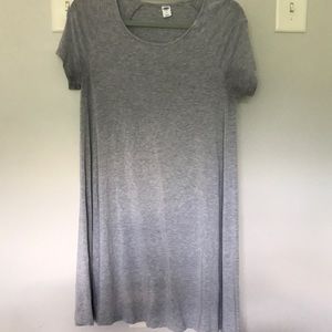 Gray jersey swing dress